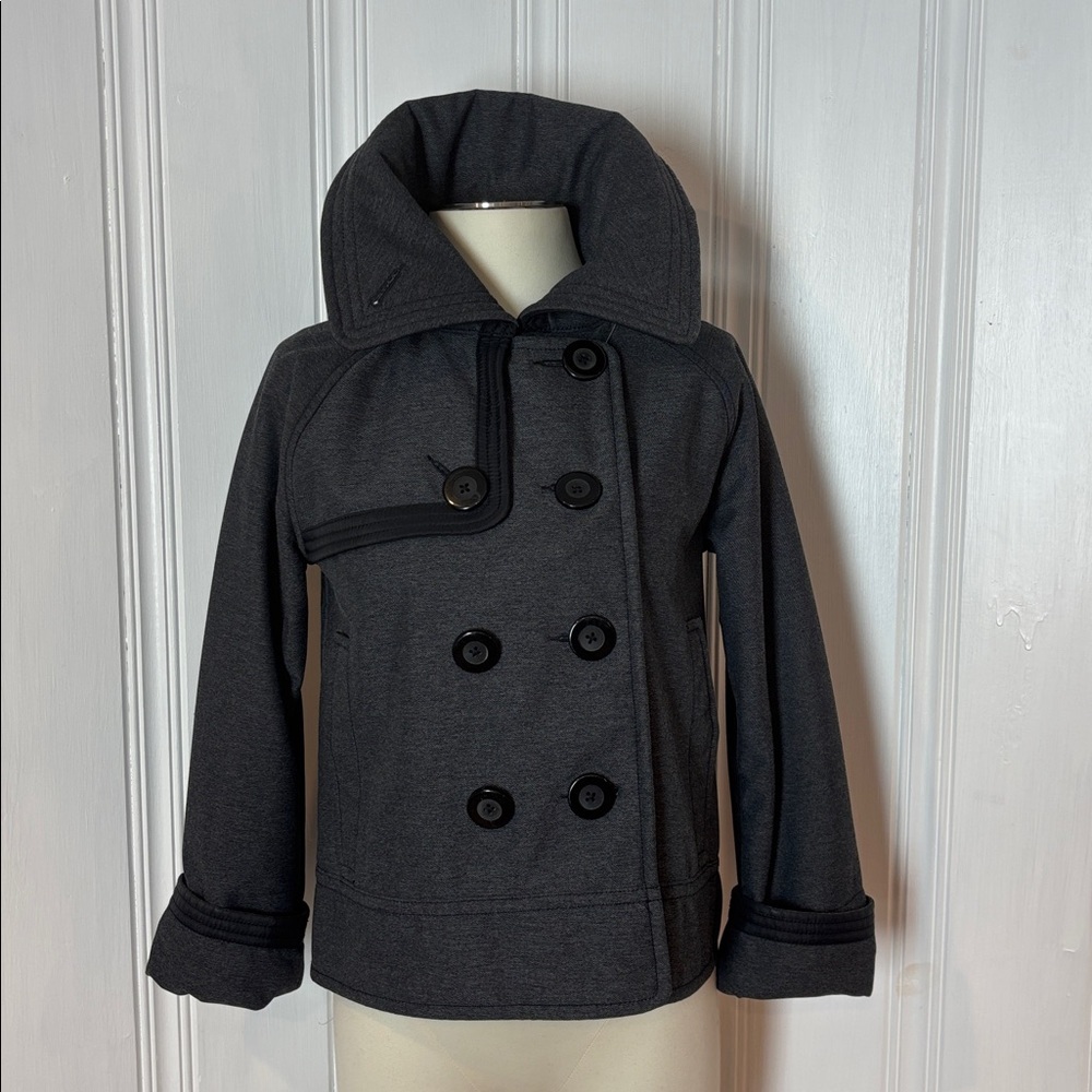 lululemon athletica Charcoal Gray Double-Breasted Pea Coat